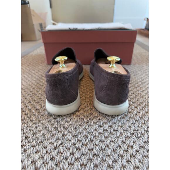 LOWEST $ ONLINE Men’s Loro Piana Brown Suede Summer walk Loafers Size 41 - Picture 5 of 13